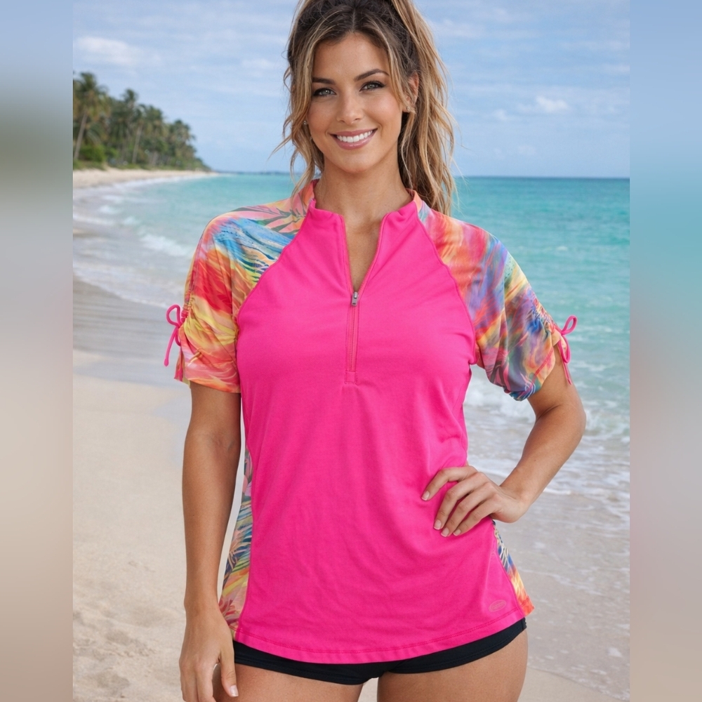 Pink Women's Active or Swim Top